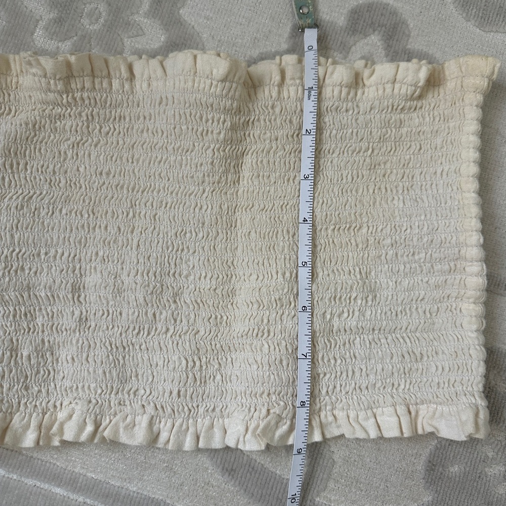 Whimsy + Row Textured Cream Tube Top (hemp/organic fabric) size -XS - Picture 7 of 10